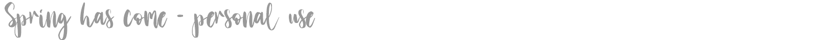 Spring has come font preview